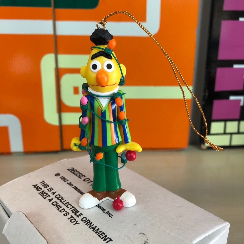 Vintage Jim Henson Bert Christmas Ornament